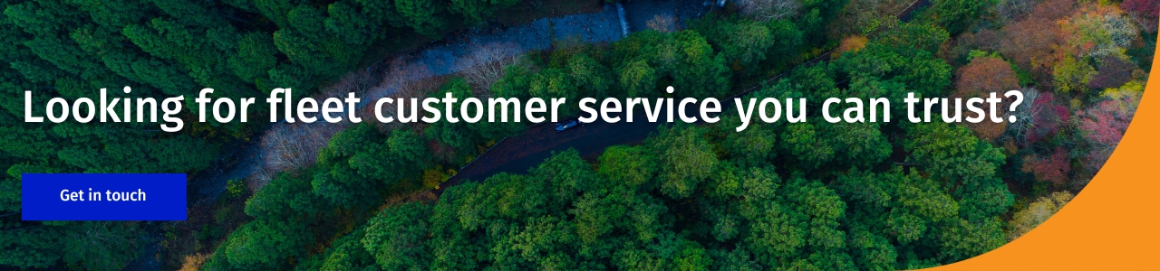 A call to action image encouraging readers to use fleet customer service they can trust