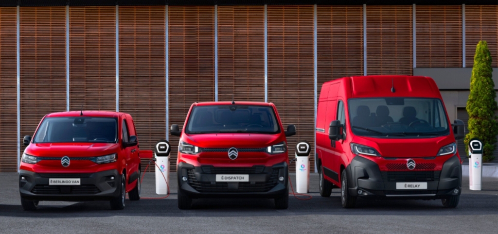 an image showing the three vans on the Citroen ev van range